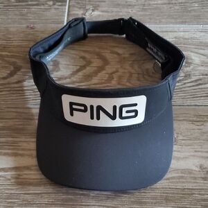 PING Black Golf Tour Visor Adjustable Strap